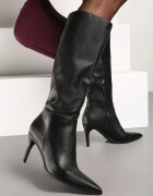 vices Cizme Negre Căptușite cu Toc Subțire în Stil Clasic Tamelith