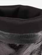 vices Cizme Negre cu Toc Cui în Stil Slouchy cu Efect Cracked Todvire