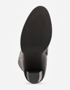 vices Cizme Negre Elegante cu toc bloc cu carâmb până la genunchi Unenela