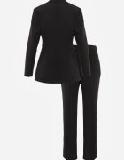 vices Costum cu sacou plisat croială ajustată și pantaloni drepți Cetillis Negru
