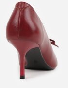 vices Czółenka Bordowe pe Toc Stiletto cu Fundiță și Brant din Piele Naturală Rilanisse