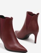 vices Elegante Botine Visinii cu toc cu vârf ascuțit și inserții elastice Domenia