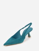 vices Escarpin Verde Slingback cu toc pisică Anatera