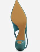 vices Escarpin Verde Slingback cu toc pisică Anatera