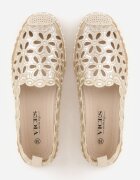 vices Espadrile Aurii Decorate cu model ajurat și cu împletitură decorativă Arivosa