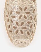 vices Espadrile Aurii Decorate cu model ajurat și cu împletitură decorativă Arivosa
