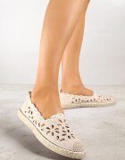 vices Espadrile Bej Decorate Cu un model ajurat și Cu împletitură decorativă Arivosa