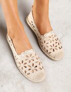 vices Espadrile Bej Decorate Cu un model ajurat și Cu împletitură decorativă Arivosa