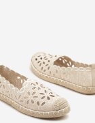 vices Espadrile Bej Decorate Cu un model ajurat și Cu împletitură decorativă Arivosa