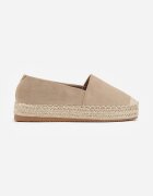 vices Espadrile Bej închis în Stil Clasic pe Platformă cu Împletitură Cherimare