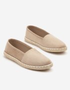 vices Espadrile Bej închis pe Talpă Decorată cu Împletitură Sesoriela