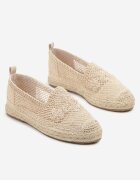 vices Espadrile Bej pe Talpă Împletită Decorate cu Model Croșetat Finselina