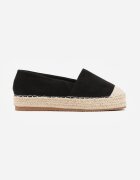 vices Espadrile Negre cu Talpă Împletită Sirelora