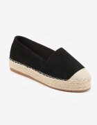 vices Espadrile Negre cu Talpă Împletită Sirelora