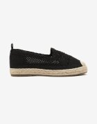 vices Espadrile Negre pe Talpă Împletită Decorate cu Model Croșetat Finselina