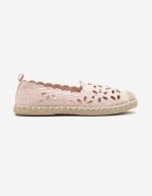 vices Espadrile Rozii Decorate cu Model Ajurat și Împletitură Decorativă Arivosa