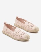 vices Espadrile Rozii Decorate cu Model Ajurat și Împletitură Decorativă Arivosa