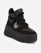 vices Ghete Adidași Negre cu Platformă Stil Y2K Gelira