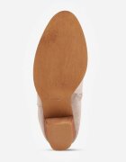vices Ghete Cowboy Bej deschis cu toc bloc cu motiv geometric Sarori