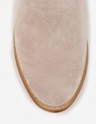 vices Ghete Cowboy Bej deschis cu toc bloc cu motiv geometric Sarori