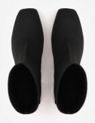 vices Ghete negre la gleznă din material elastic cu toc geometric Aidara