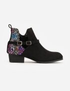 vices Ghete Negre pe toc gros Decorate cu flori Selianor