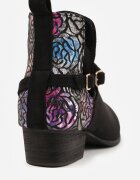 vices Ghete Negre pe toc gros Decorate cu flori Selianor