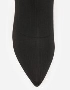 vices Ghete Negre Slip-on cu toc clepsidră cu Zirconii Ashirria