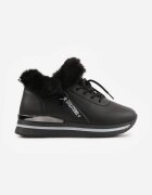 vices Ghete Sneakers Negre Cu șireturi cu blană Gameda