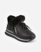 vices Ghete Sneakers Negre Cu șireturi cu blană Gameda