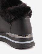 vices Ghete Sneakers Negre Cu șireturi cu blană Gameda