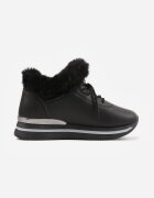 vices Ghete Sneakers Negre Cu șireturi cu blană Gameda
