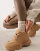 vices Ghete tip adidași maro deschis cu platformă cu model în relief Nirrise