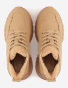 vices Ghete tip adidași maro deschis cu platformă cu model în relief Nirrise