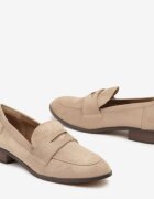 vices Mocasini Bej Clasici Tip Loafers cu Talpă Plată Daivina