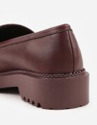 vices Mocasini Bordo cu Branț din Piele Naturală cu Aplicație Metalică Fergia