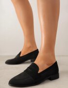 vices Mocasini Clasice Negre Tip Loafers pe Talpă Plată Daivina
