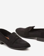 vices Mocasini Clasice Negre Tip Loafers pe Talpă Plată Daivina