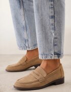 vices Mocasini cu design minimalist și branț din piele Filsa Bej închis Maro Bej închis