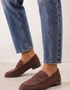 vices Mocasini cu design minimalist și branț din piele Filsa Bej închis Maro Maro