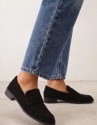 vices Mocasini cu design minimalist și branț din piele Filsa Bej închis Maro Negri