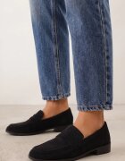 vices Mocasini cu design minimalist și branț din piele Filsa Bej închis Maro Negri