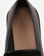 vices Mocasini Eleganți Negri cu aplicație și branț din piele naturală Arinatta
