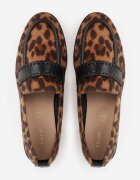 vices Mocasini leopard cu branț din piele naturală și curea cu cusături Fonarrie