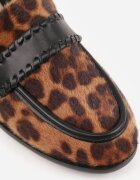 vices Mocasini leopard cu branț din piele naturală și curea cu cusături Fonarrie