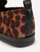 vices Mocasini leopard cu branț din piele naturală și curea cu cusături Fonarrie