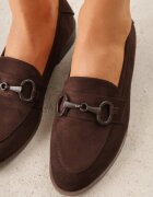 vices Mocasini Maro cu Branț din Piele Naturală Decorate cu Lanț Delariona