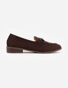 vices Mocasini Maro cu Branț din Piele Naturală Decorate cu Lanț Delariona