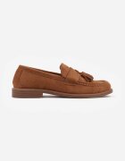 vices Mocasini Maro deschis cu Branț din Piele Naturală Decorați cu Ciucuri Maritune