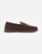 vices Mocasini Maro închis Casual din imitație de piele întoarsă cu branț din piele naturală Sheiris